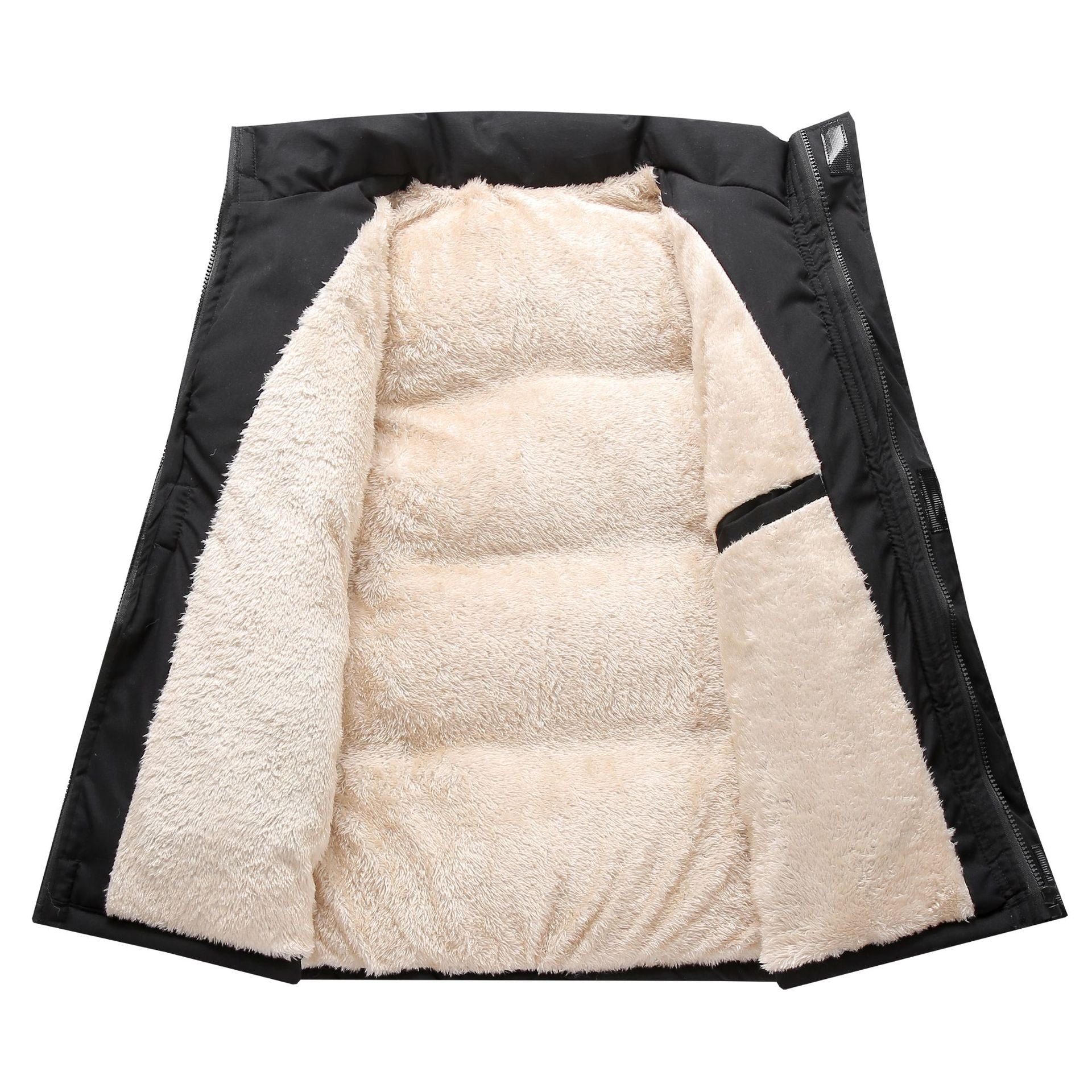 Women’s Padded Sleeveless Thermal Vest with Sherpa Lining and High Stand-Up Collar Chichicherry