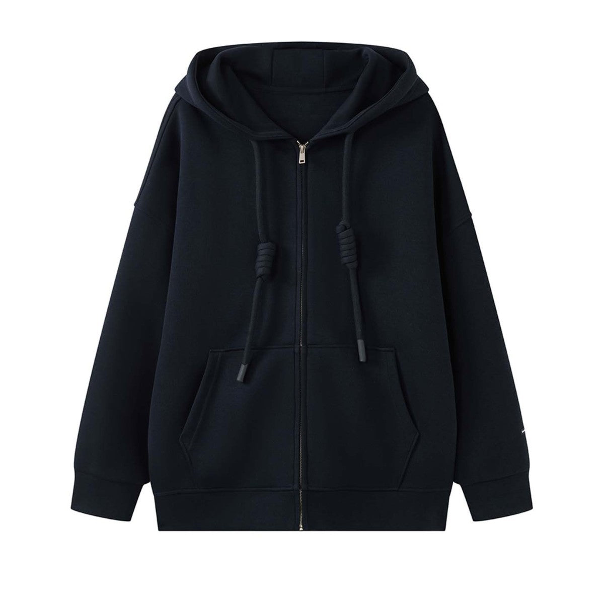 Women's Oversized Hooded Jacket with Zipper and Extra Thick Drawstring Chichicherry