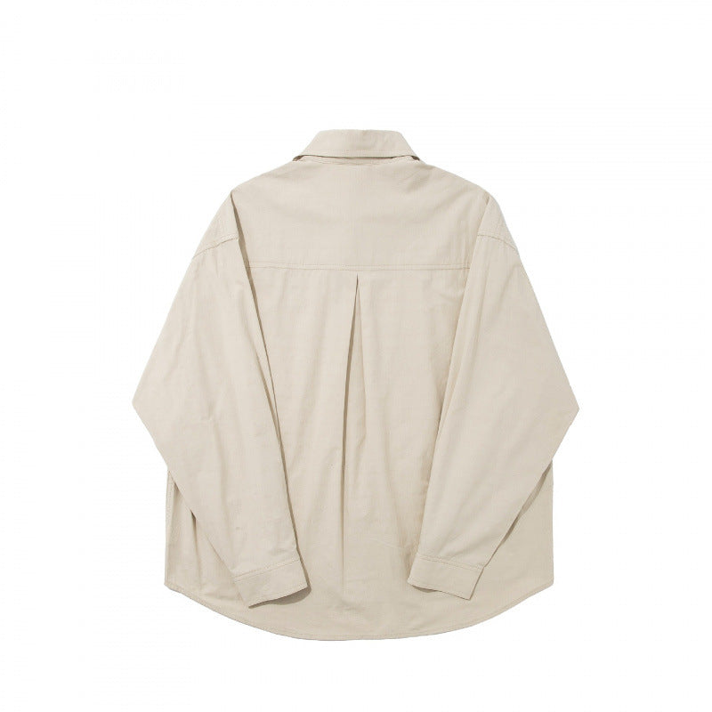 Men's boxy shirt with fine grid structure, boxy silhouette, and patch breast pocket Chichicherry