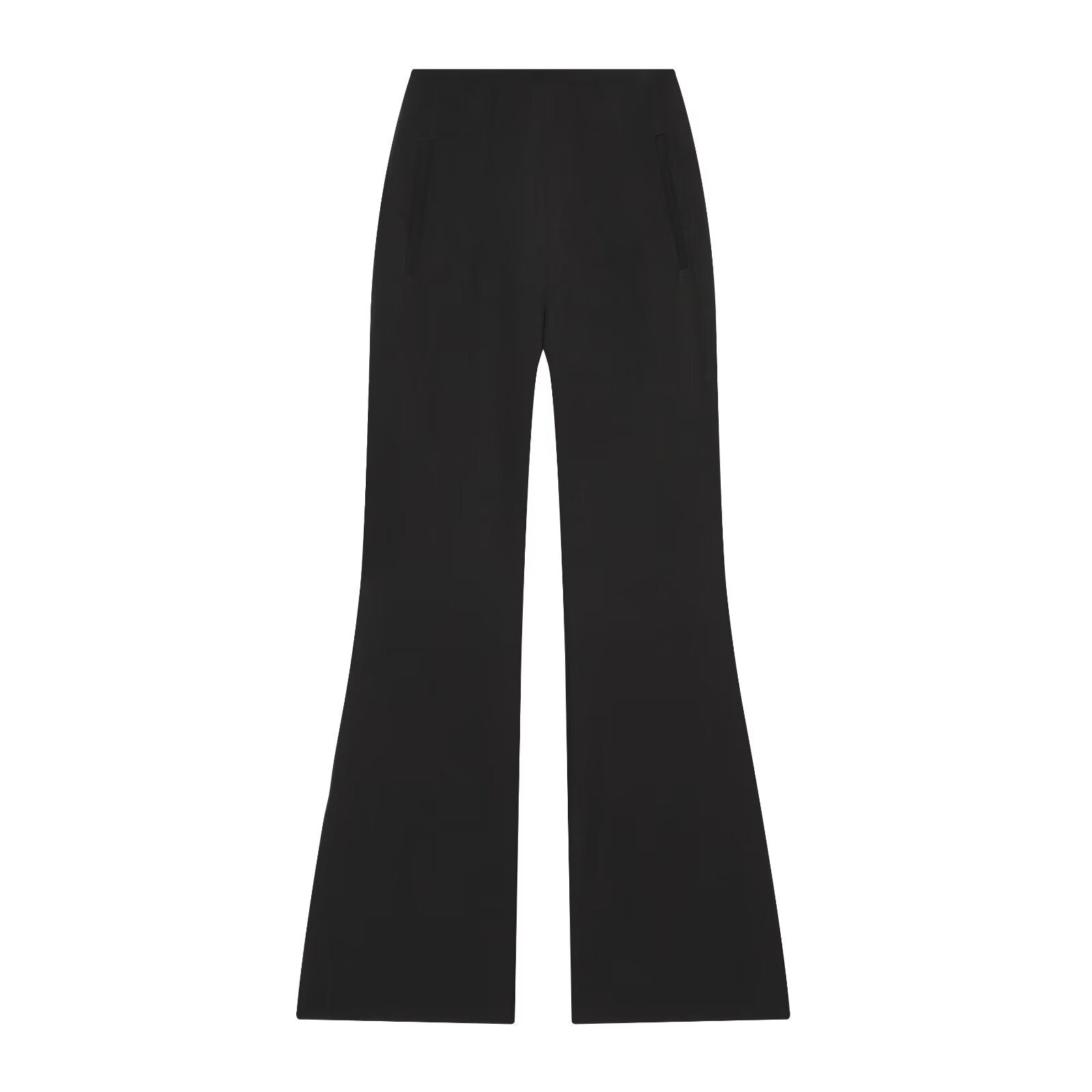 Women's High-Waisted Flare Pants with Wide Leg and Concealed Zipper Pockets Chichicherry