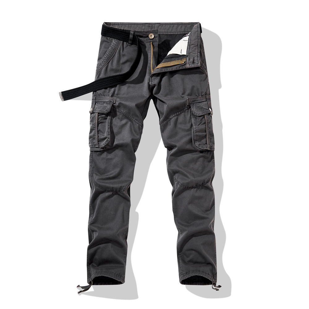 Men's Tactical Cargo Pants with Knee Panels, Multiple Pockets and Drawstring Chichicherry
