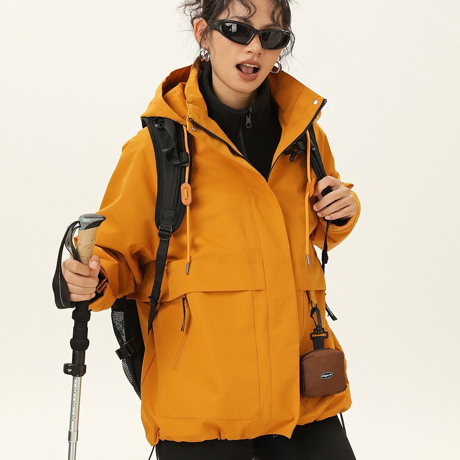 Women's Hooded Utility Parka with waterproof membrane, large front pockets & adjustable hem Chichicherry
