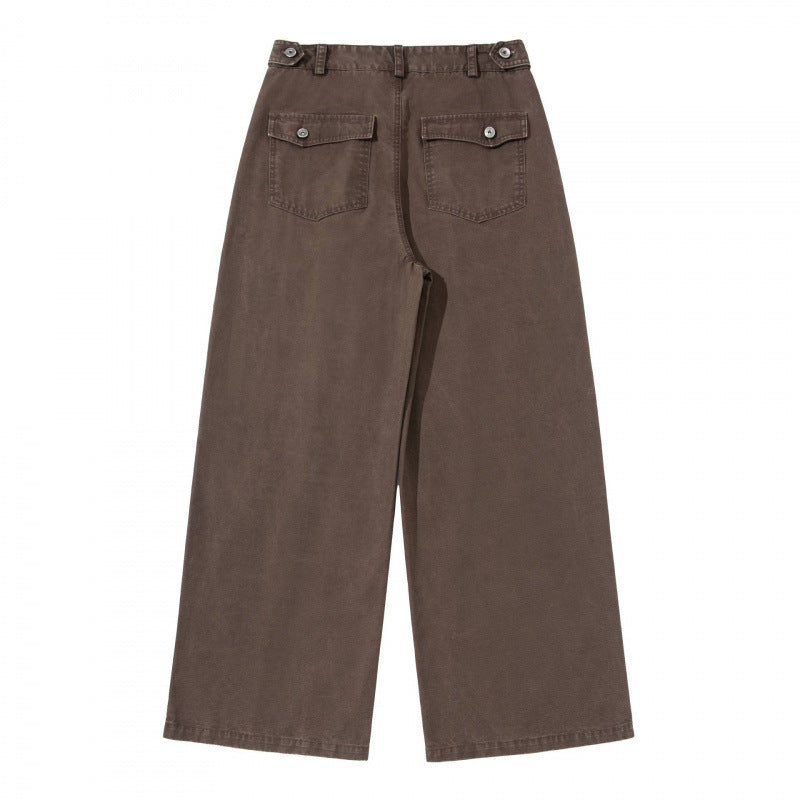 Ladies Wide Pleated Trousers with High Waist and Wide Leg Chichicherry