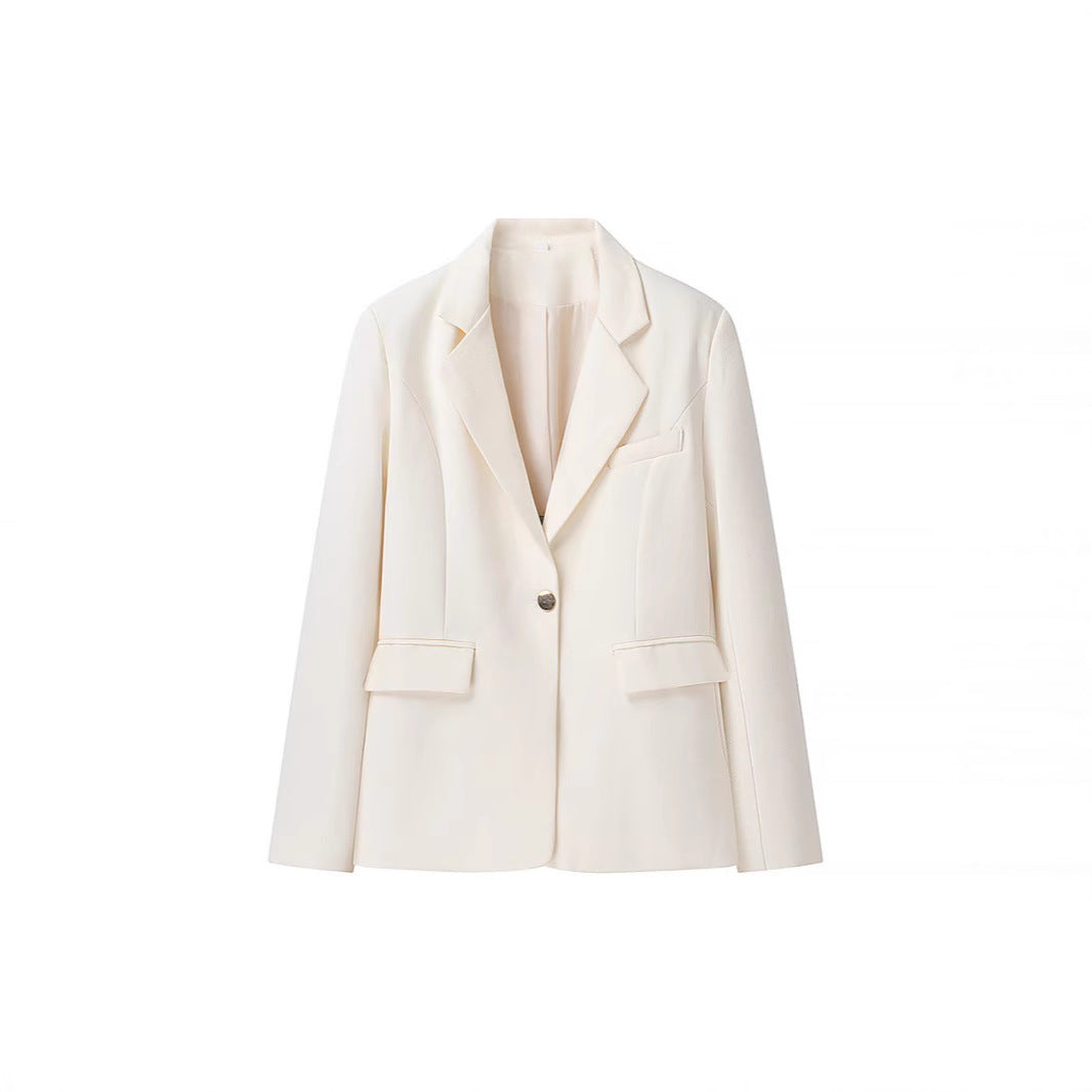 Ladies' Boucle Two-Piece with Tailored Long Blazer, Corset Cropped Top and High-Cut Shorts Chichicherry