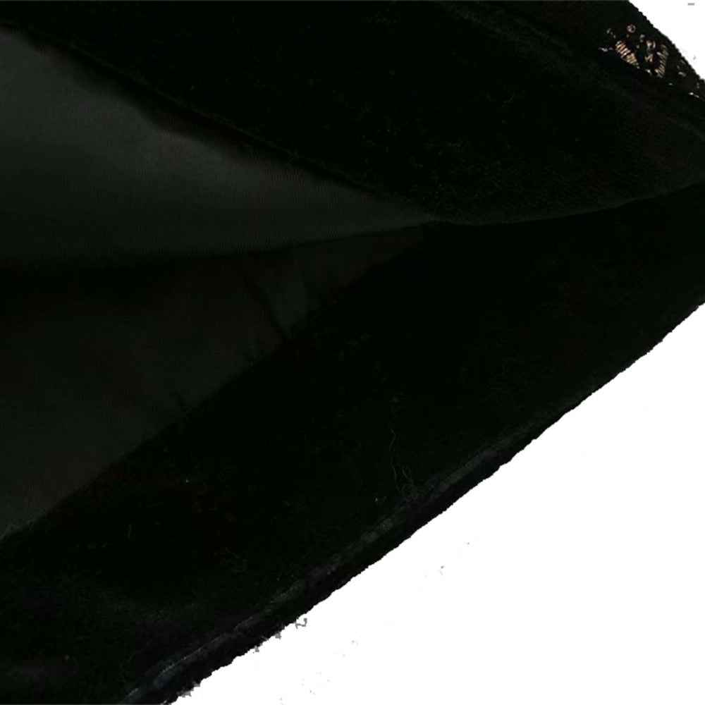 Women's Velvet Short Jacket with Ornamental Bead and Decorative Embroidery Chichicherry