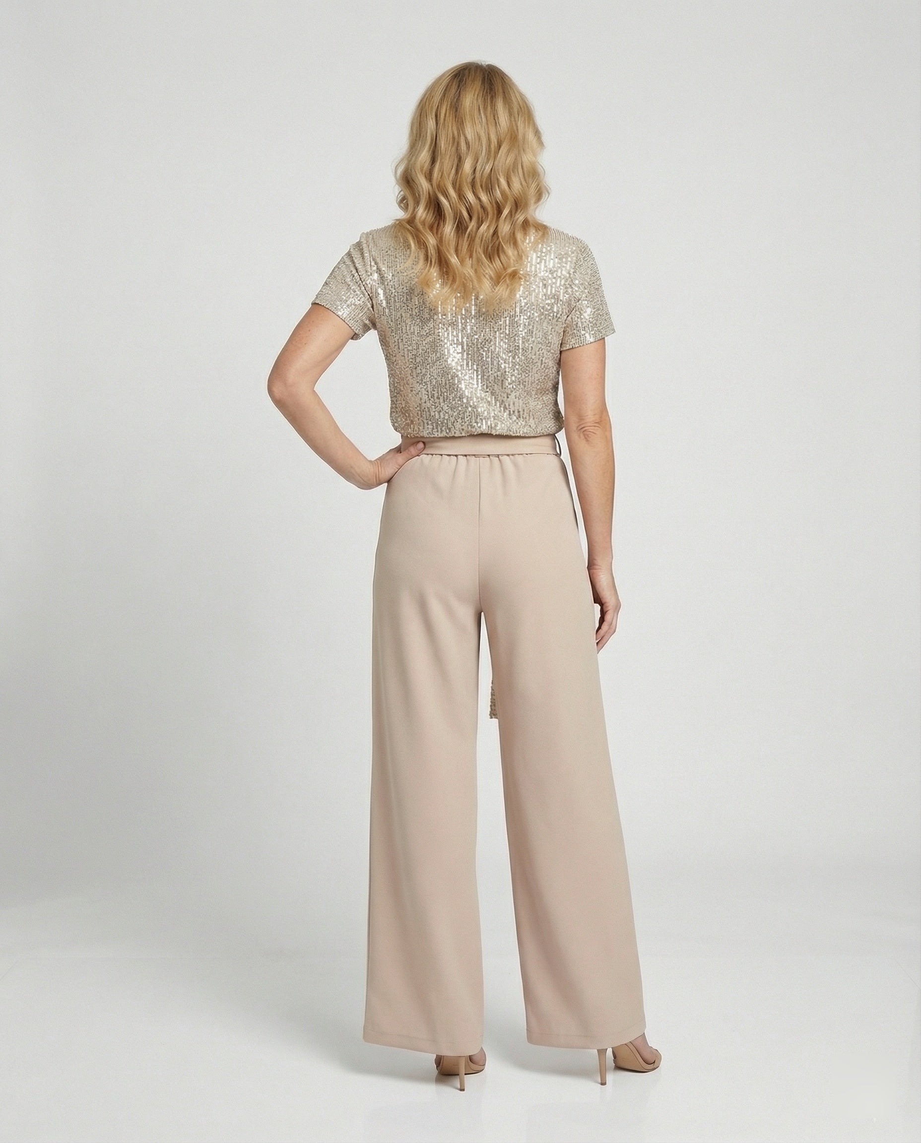 Women Two-Piece Set Sequins Elegant