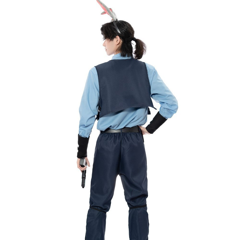 Girl Police Officer Costume with Frill Skirt and Accessories Chichicherry