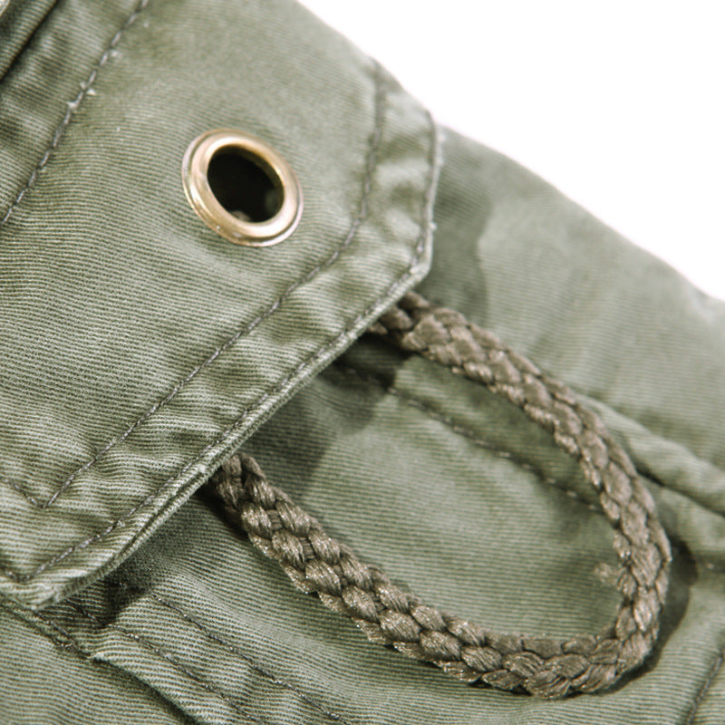 Men's Robust Cargo Work Pants with Multiple Pockets, Knee Pleats and Relaxed Fit Chichicherry