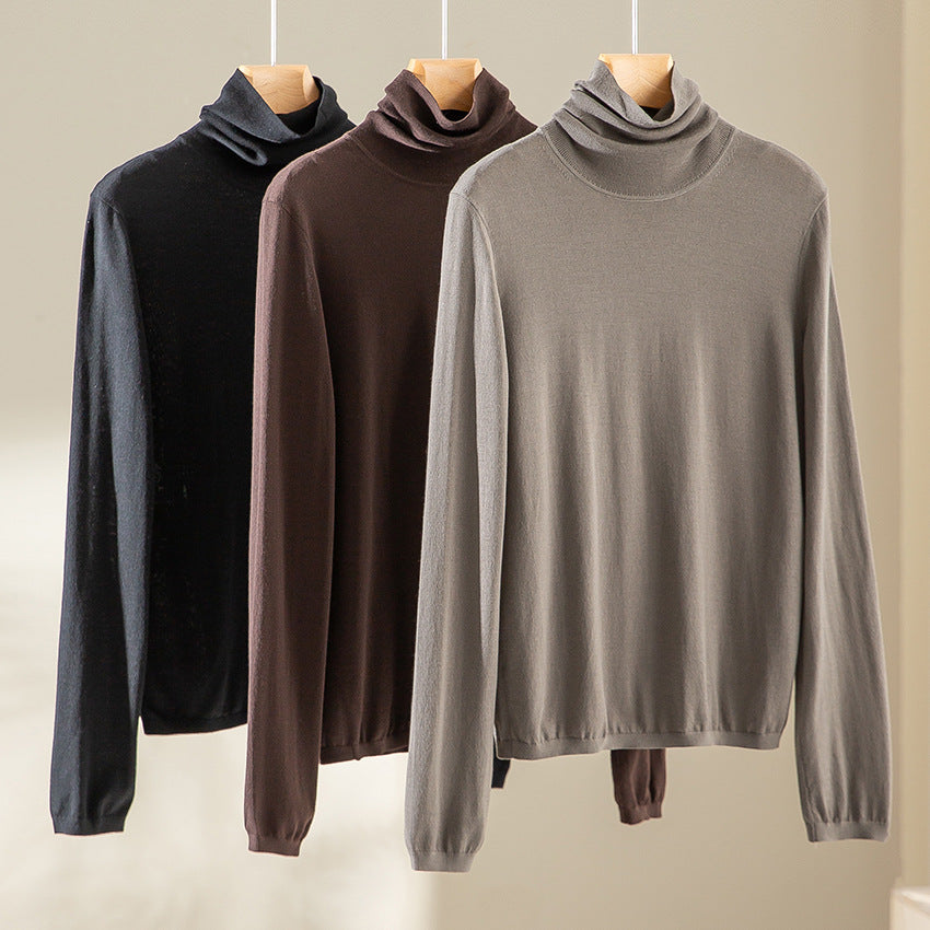 Ladies Fine Roll Neck Pullover made of light fine knit Chichicherry