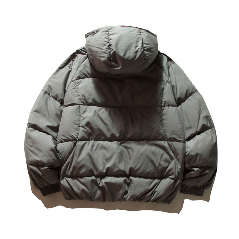 Unisex Oversize Thermo Puffer Jacket in Boxy Cut with Hood and Raglan Sleeves Chichicherry