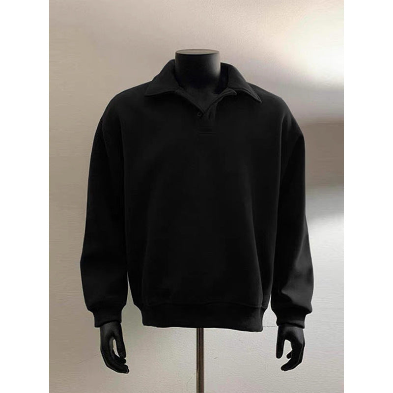 Men's polo shirt sweatshirt with shirt collar and oversized cut Chichicherry