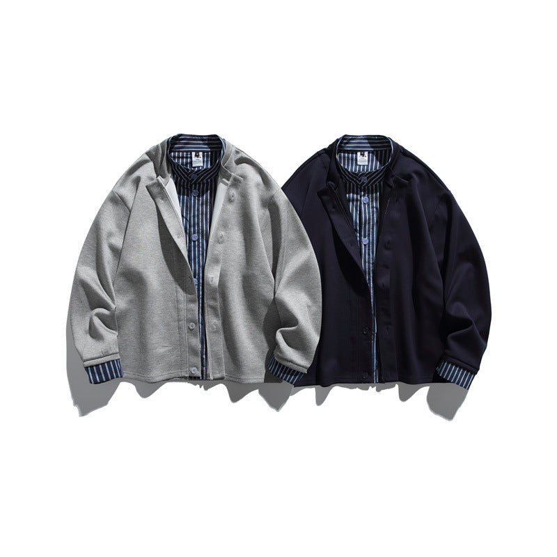 Men's two-layer transitional jacket with integrated shirt insert Chichicherry