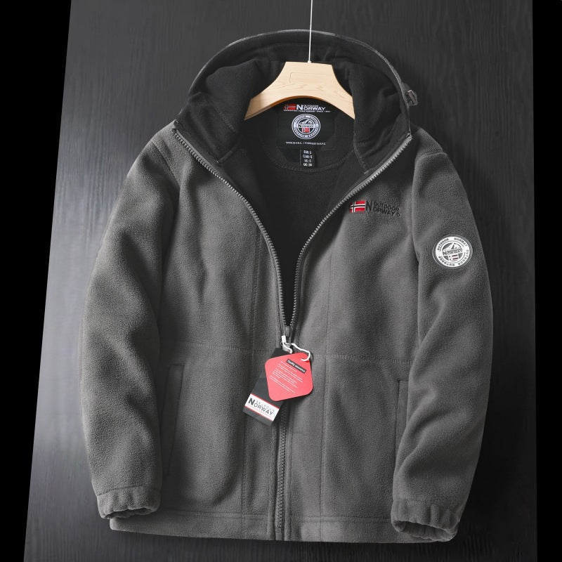 Women's fleece hooded jacket with warming microfleece lining, full-length zipper and elastic cuffs Chichicherry