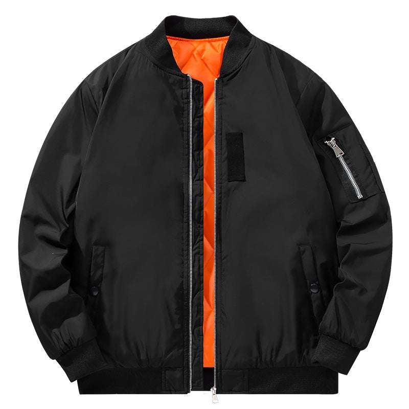 Men's bomber jacket in aviator style with padded thermal lining and sleeve utility pocket Chichicherry