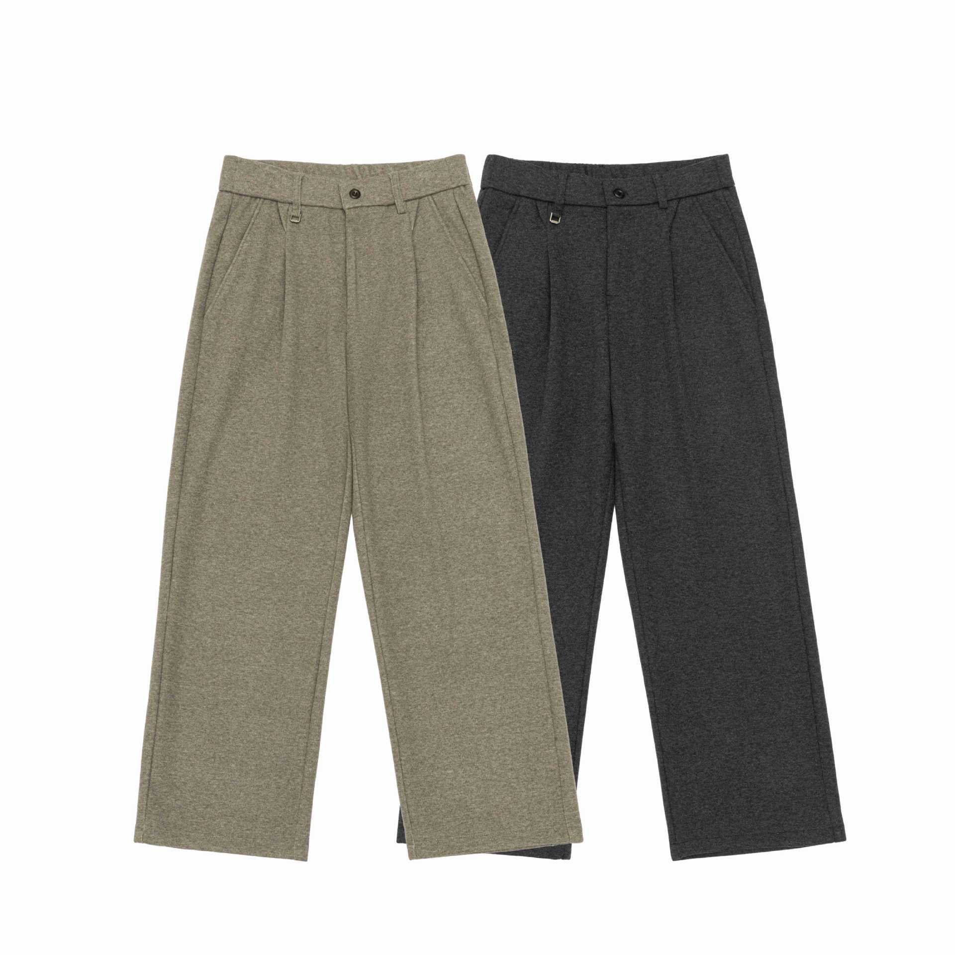 Women's high-waisted pleated jersey pants with wide leg Chichicherry