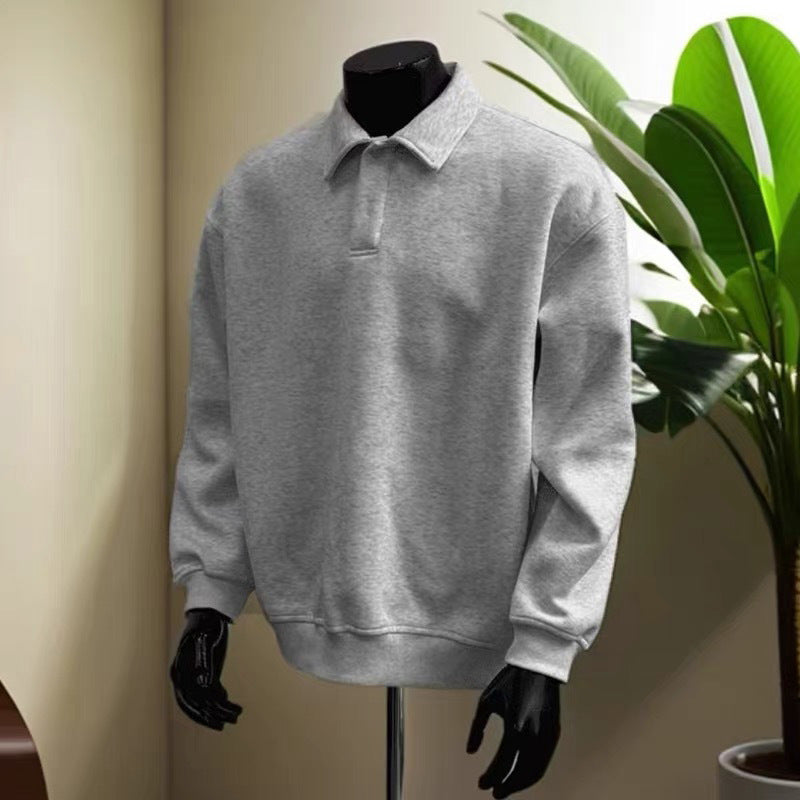 Men's polo shirt sweatshirt with shirt collar and oversized cut Chichicherry