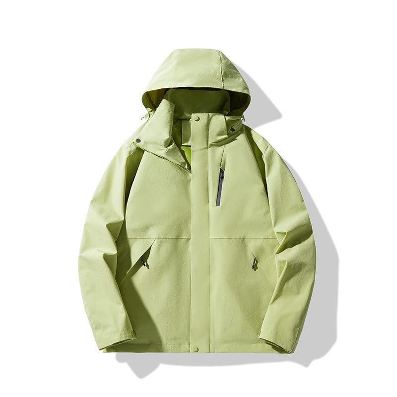 Men's Technical Waterproof Hooded Shell Jacket in Minimalist Urban Look Chichicherry