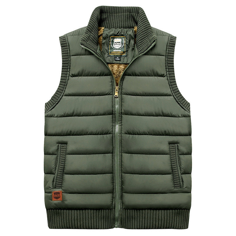 Men's quilted thermo quilted vest with warming teddy lining and elastic ribbed finishes Chichicherry