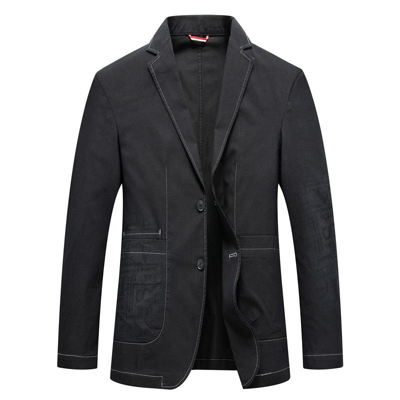 Men's Blazer in Casual Look with Contrast Stitches and Patch Pockets Chichicherry