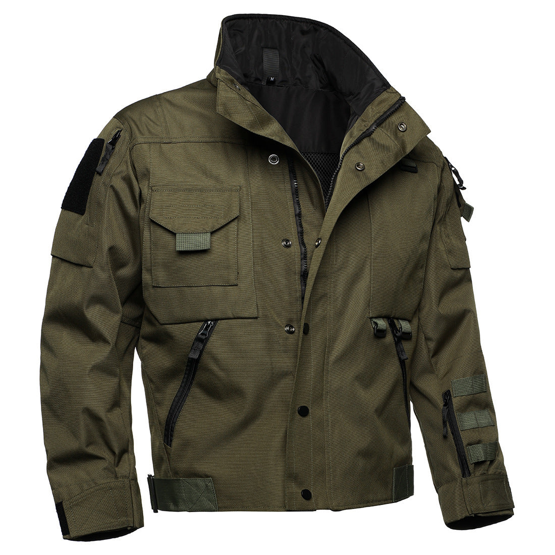 Men's Tactical Field Jacket with Multi-Pockets, Adjustable Cuffs, and Water-Repellent Ripstop Quality Chichicherry