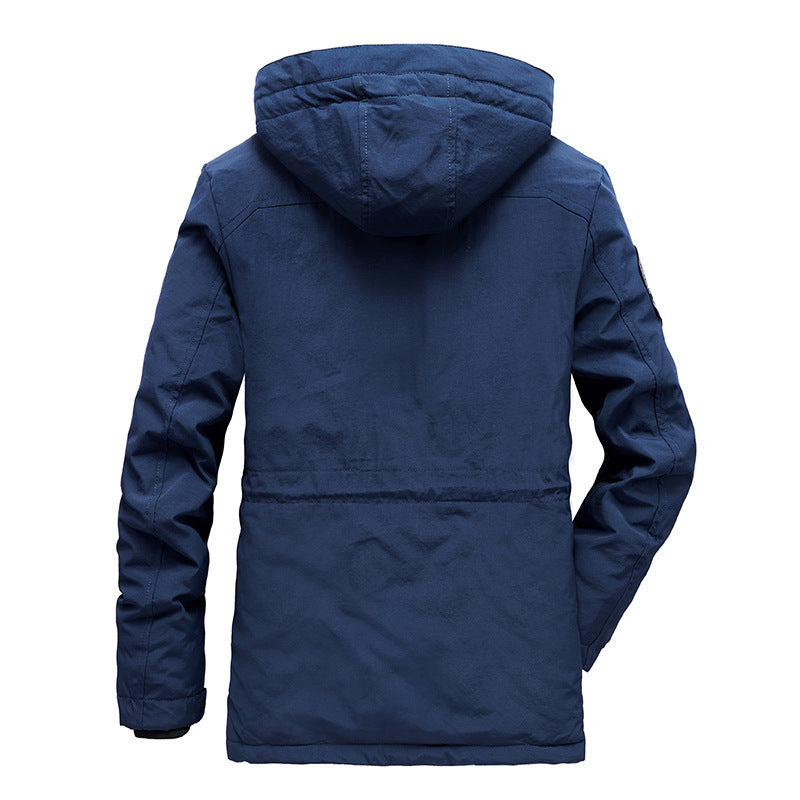 Men's Padded Field Parka with Hood, Cozy Teddy Lining and Tactical Multi-Pockets Chichicherry