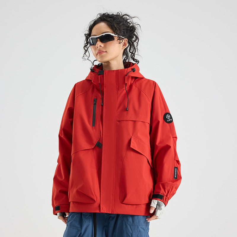 Men's Multifunctional Weatherproof Hybrid Jacket with Mesh Ventilation Concealed Zipper & Utility Pockets Chichicherry