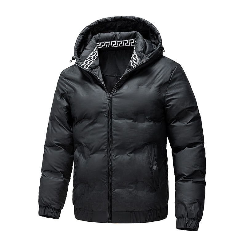 Men's Padded Winter Puffer Jacket with Hood and Windproof Thermal Insulation Chichicherry