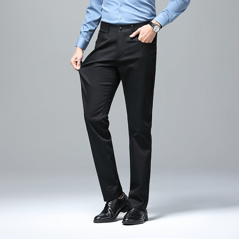Men's stretch chinos with straight cut and crease Chichicherry