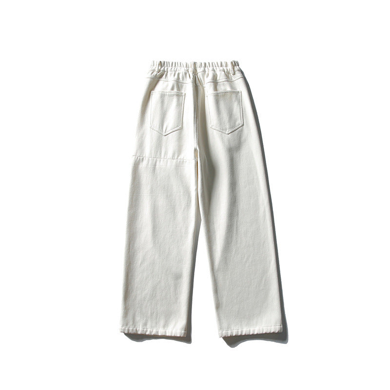 Ladies high-waisted wide pleated trousers with straight leg and side pockets Chichicherry