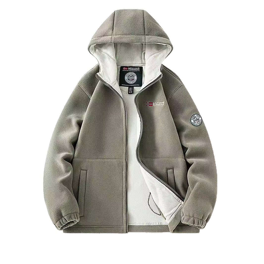 Women's Hooded Fleece Jacket with Teddy Lining and Full Zip Chichicherry
