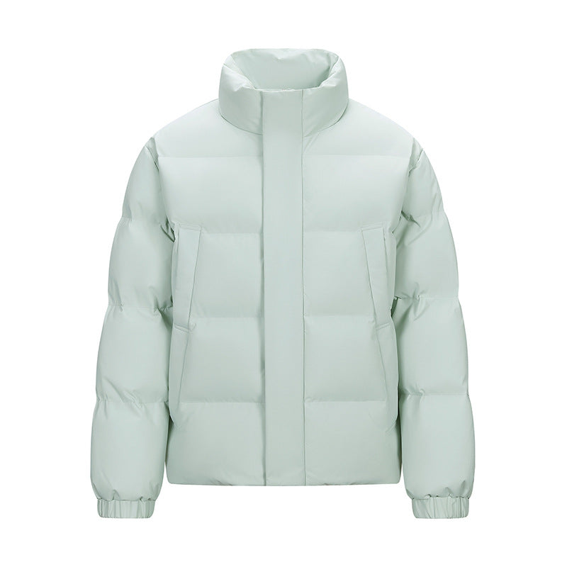 Men's Padded Quilted Jacket with High Stand-Up Collar and Concealed Zip Chichicherry