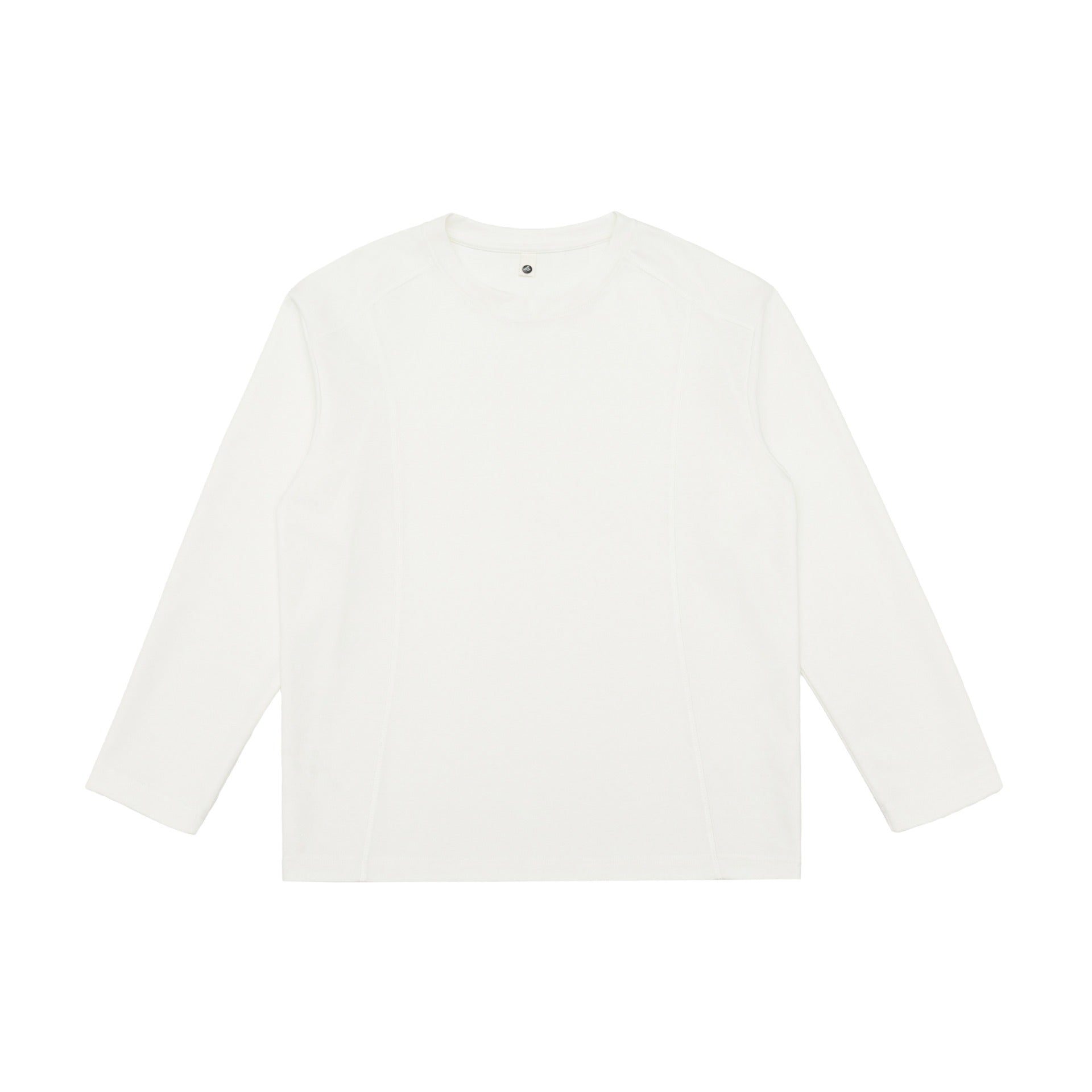 Women Fine Cotton Long Sleeve Shirt with Straight Hem and Decorative Stitch Detail Chichicherry