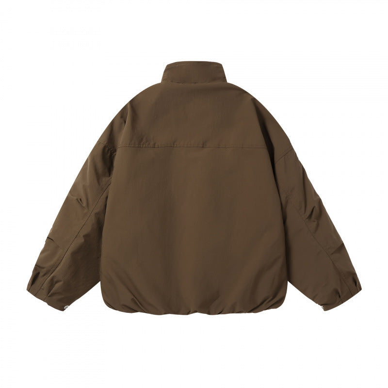 Unisex Lightweight technical blouson with stand-up collar, full-length zipper and drawstring hem Chichicherry