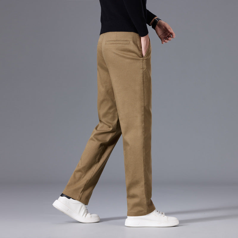 Men's straight-cut chino pants with elastic waistband and crease Chichicherry