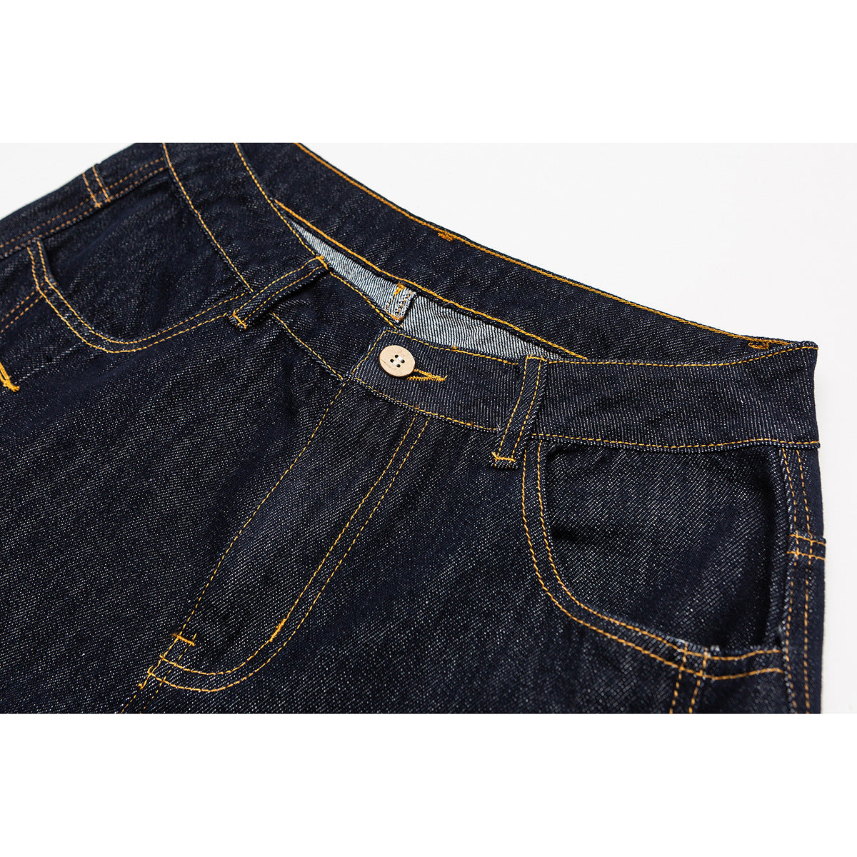 Ladies Wide High-Waist Jeans with Balloon Silhouette and Side Decorative Buttons Chichicherry