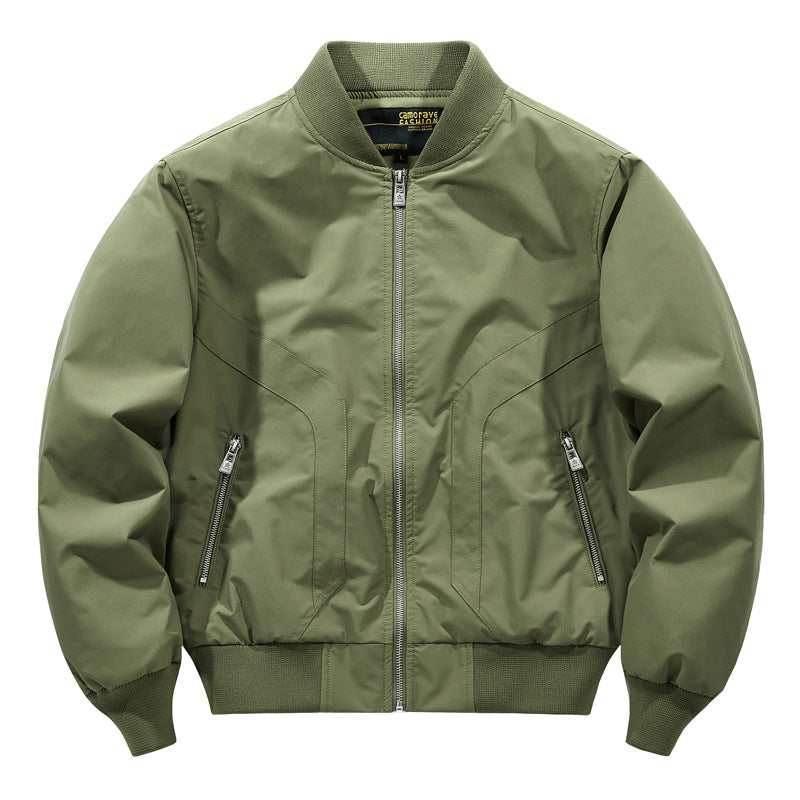 Men's Technical Bomber Jacket with Windproof Shell, Ribbed Cuffs and Zipper Pockets Chichicherry