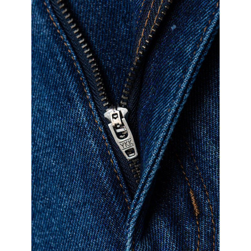 Women's Wide Denim Jeans with High Waist, Straight Leg and Five Pocket Design Chichicherry