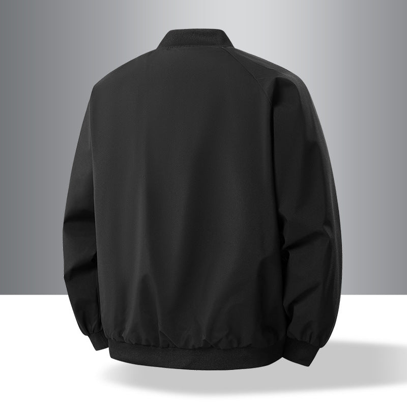 Men's lightweight urban military bomber jacket with elastic waistband, zipper, and side pockets Chichicherry