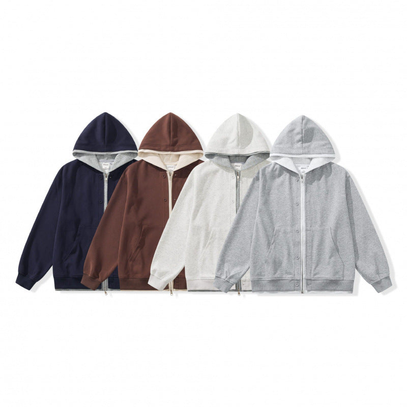 Unisex Oversize Hoodie with Double Closure, Fleece Lining and Kangaroo Pockets Chichicherry