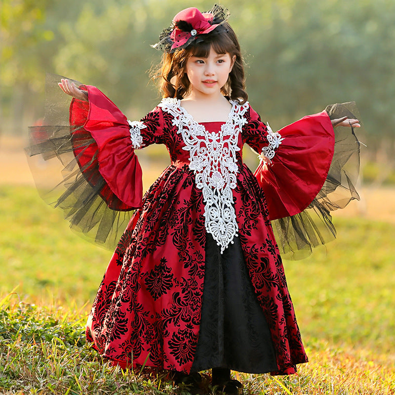 Girls' fairytale ball gown with ruffle details Chichicherry