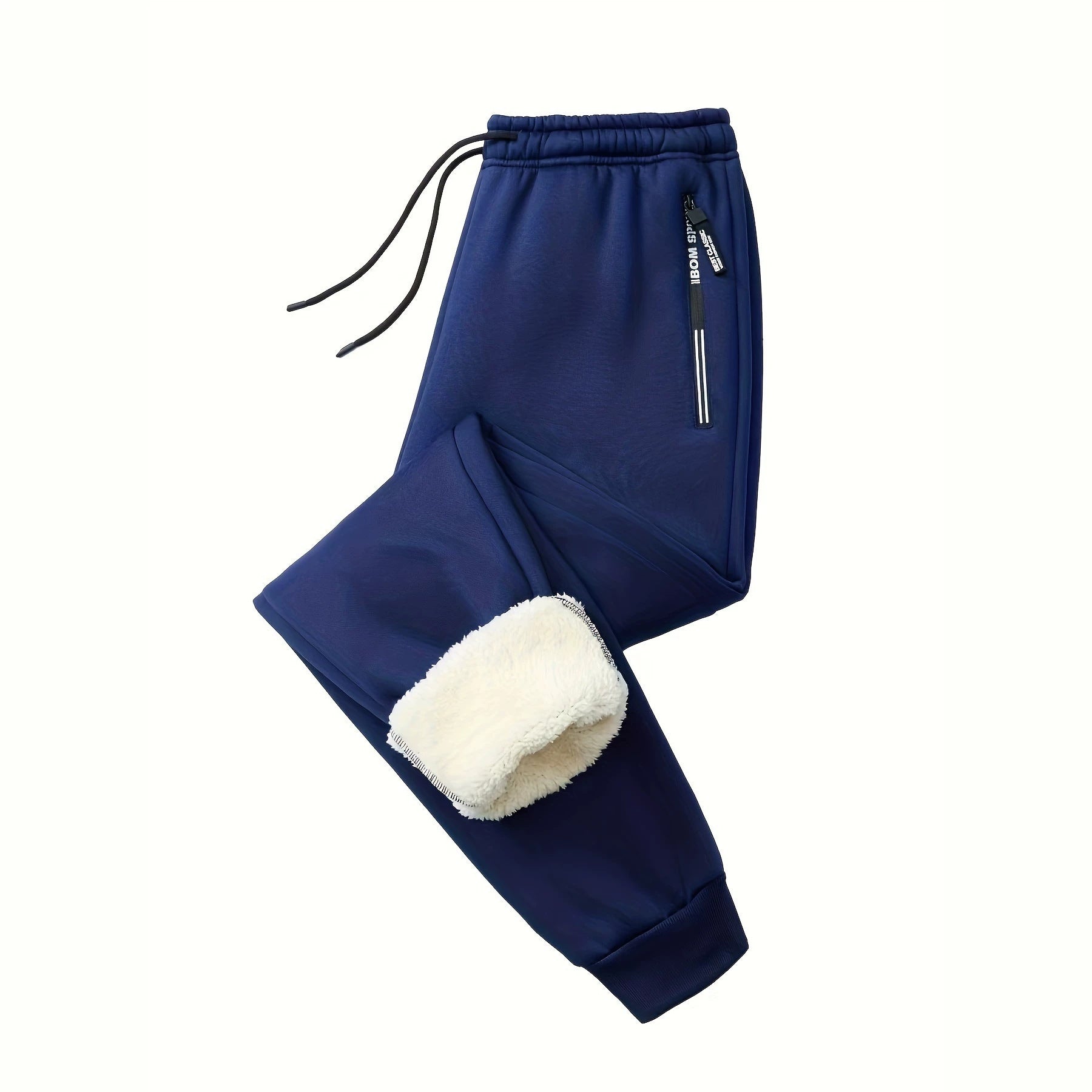 Men's Tapered Performance Jogging Pants with Elastic Waistband, Zipper Pockets & Ribbed Cuffs Chichicherry