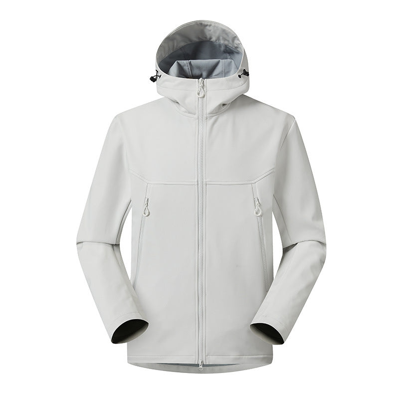 Men's Minimalistic Softshell Hoodie with breathable membrane, concealed zipper pockets, and ergonomic cut Chichicherry