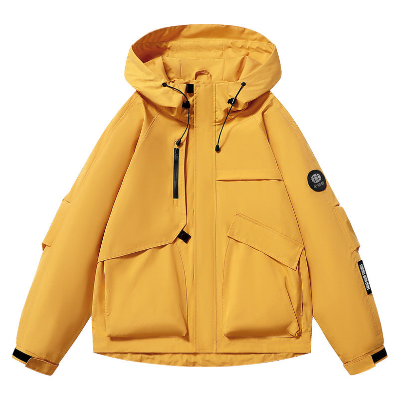 Women's Utility Softshell Jacket with Hood, Water-Repellent Membrane and Multifunction Pockets Chichicherry