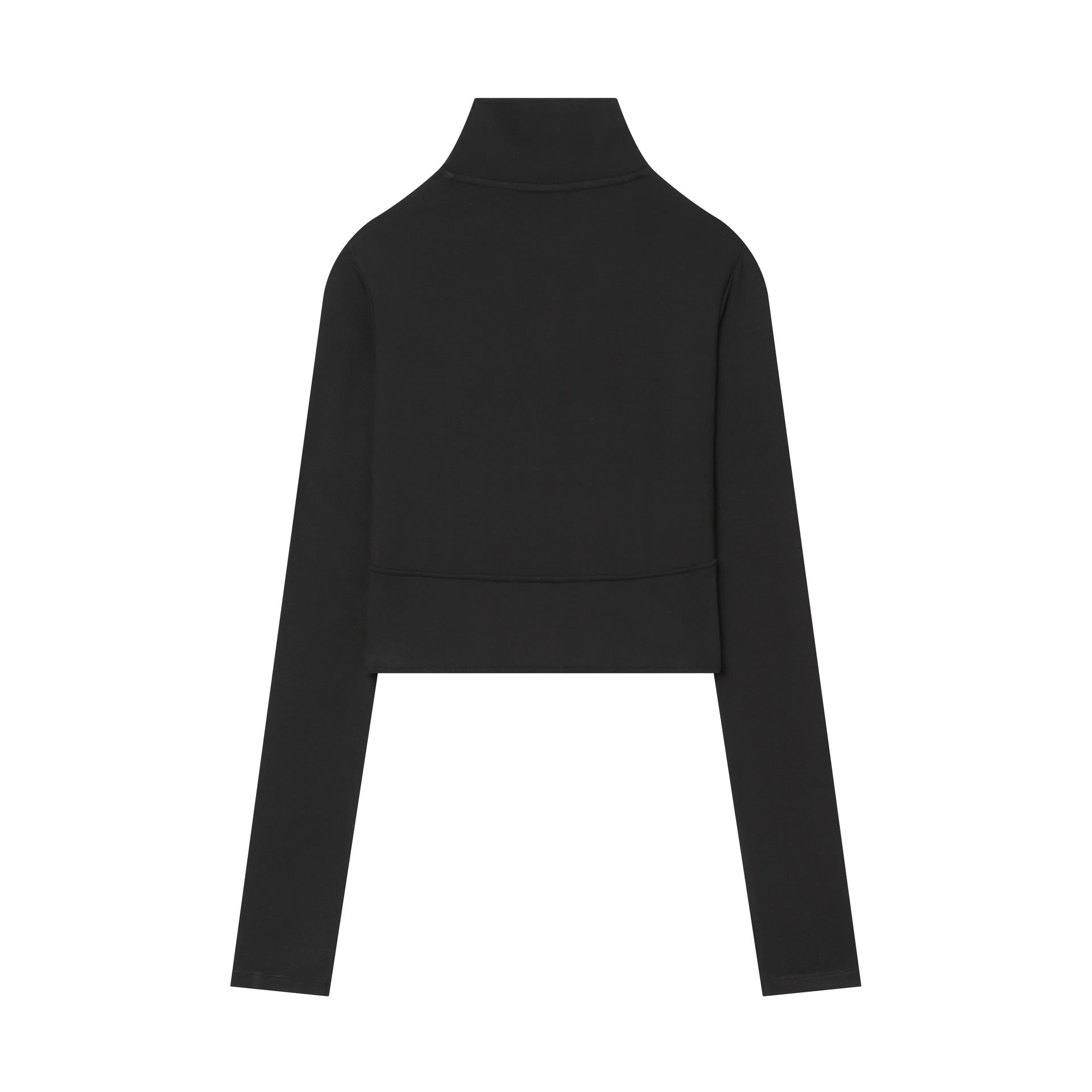 Women's Cropped Sweat Jacket with High Stand-Up Collar, Full-Zip and Tailored Peplum Look Chichicherry