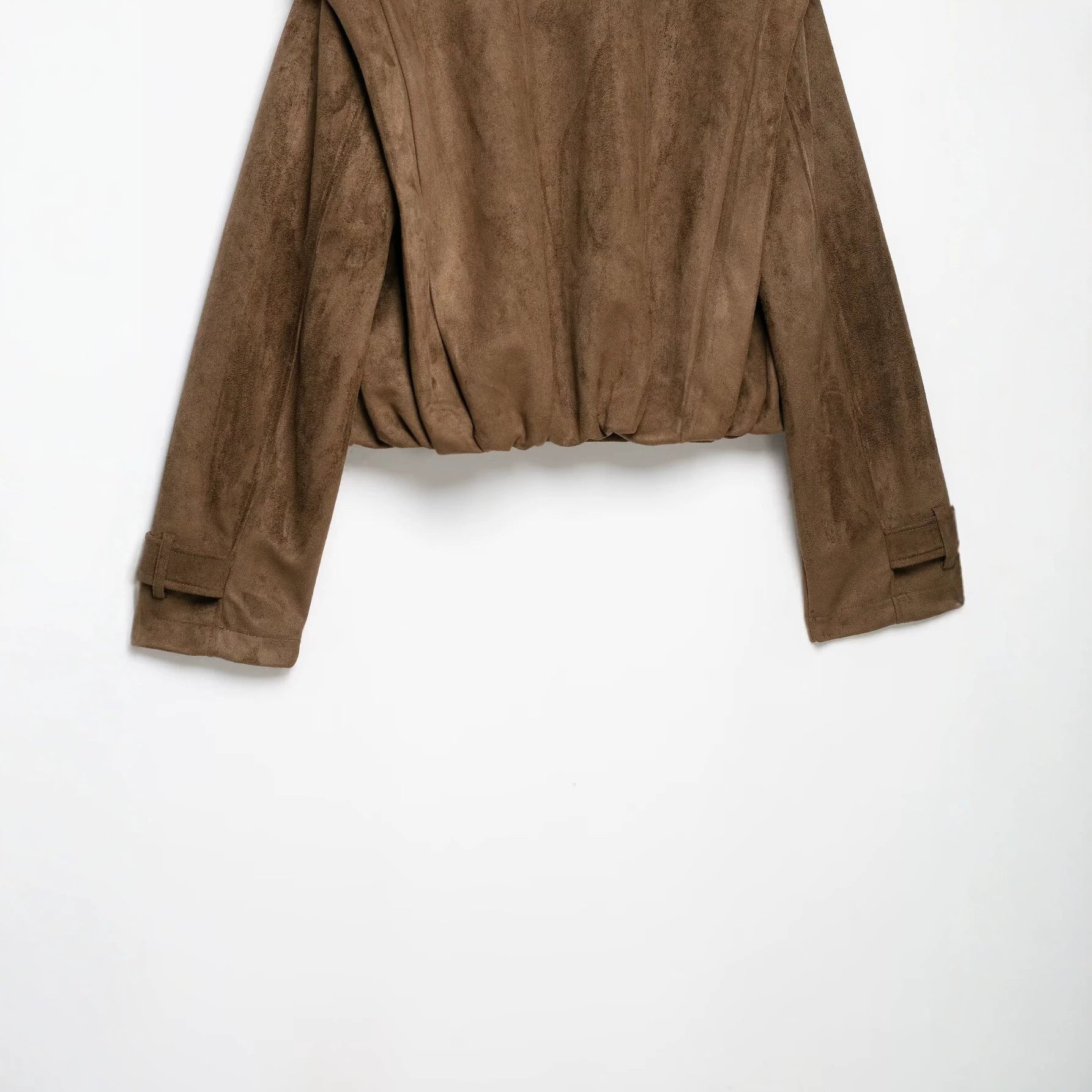 Women’s short jacket in sailor and military mix with high stand-up collar, epaulettes and fitted drawstring Chichicherry
