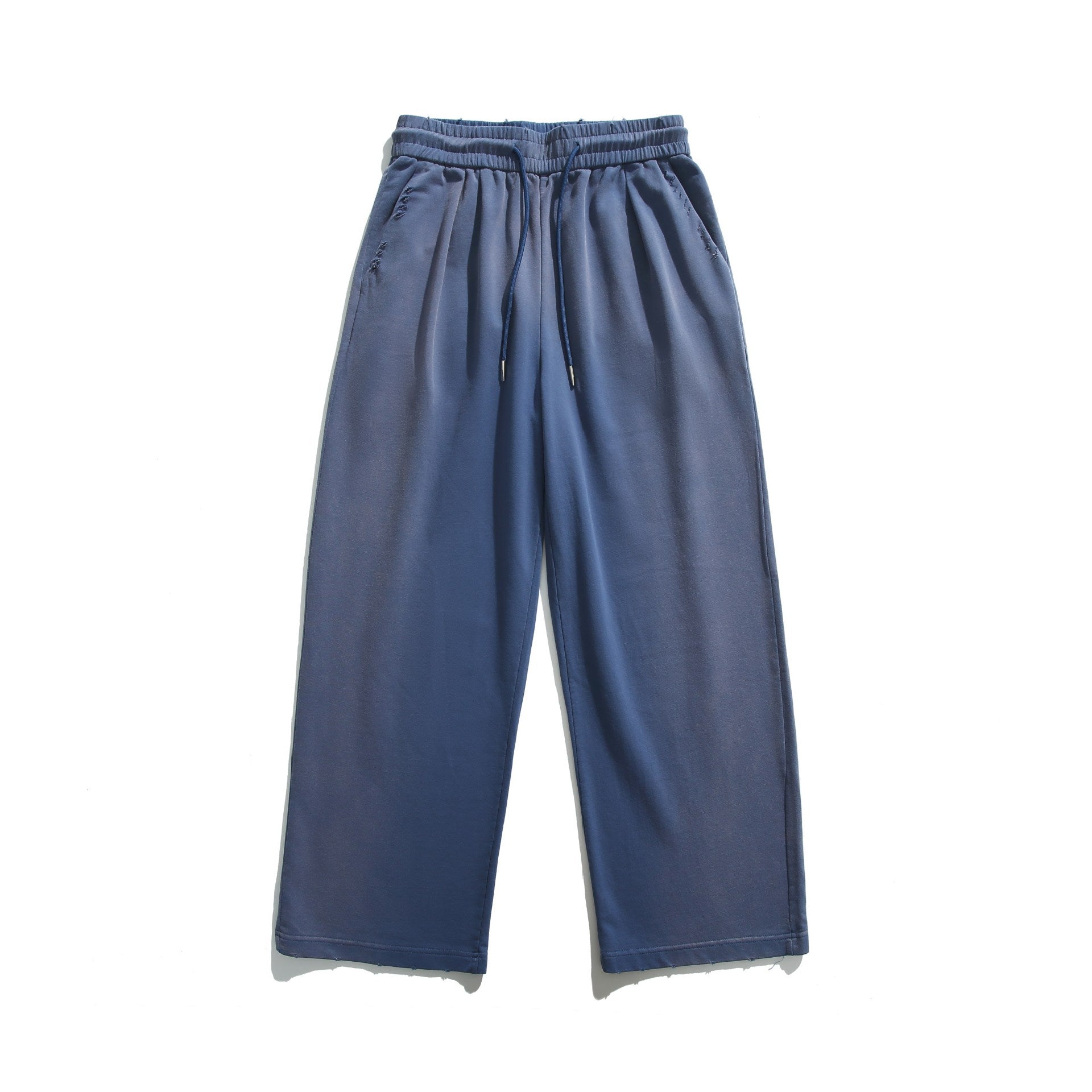 Unisex Wide Jersey Pants with Elastic Waistband, Drawstring, and Patch Side Pockets Chichicherry