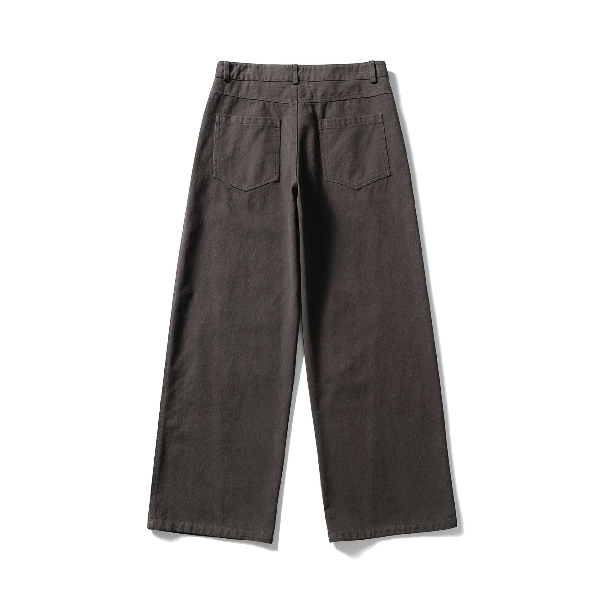 Women High-Waisted Wide Culotte Pants made of Cotton Twill with Decorative Stitching Chichicherry