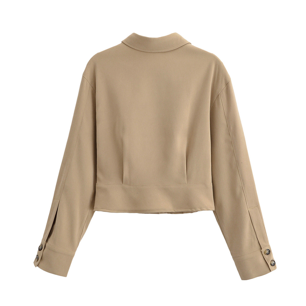 Women's short jacket with shirt collar and figure-flattering darts Chichicherry
