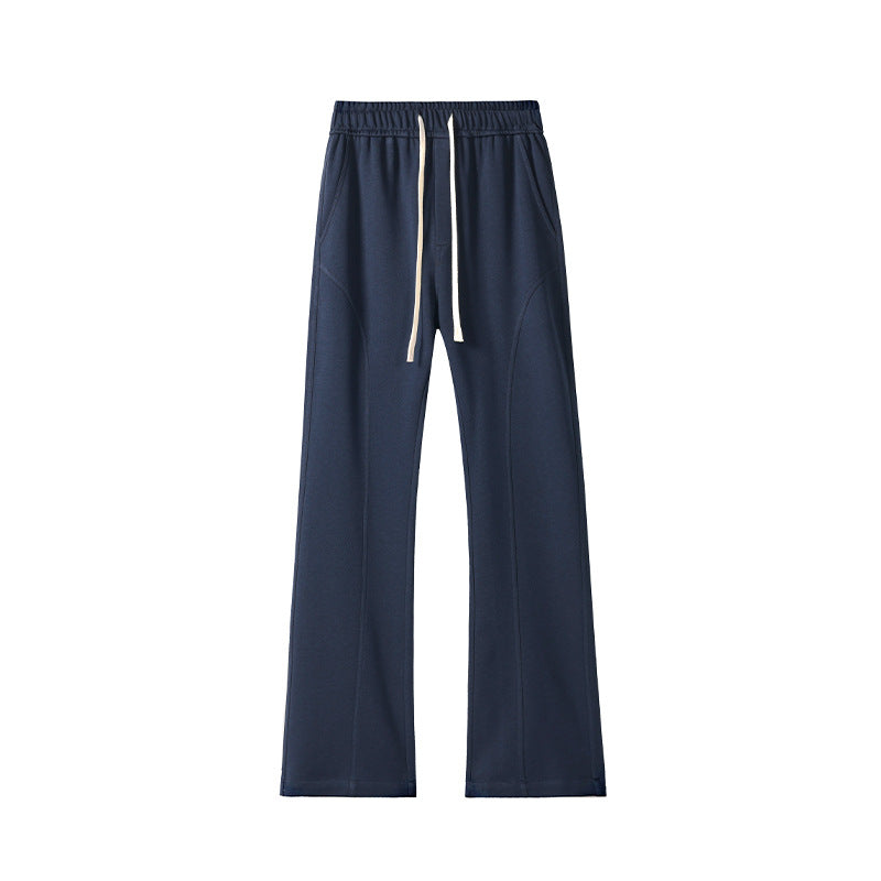 Men's oversized sweatpants in baggy cut with drawstring and decorative seams Chichicherry