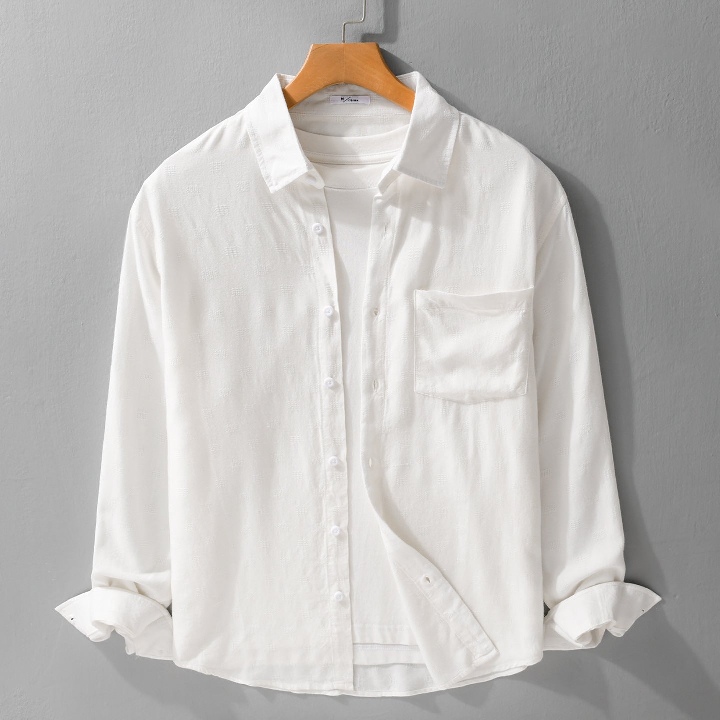 Men's Lightweight Structured Shirt with Chest Pocket and Relaxed Fit Chichicherry